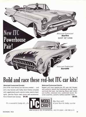 1953-1954-1955 CHEVROLET CORVETTE ~ ORIGINAL ITC MODEL CRAFT AD