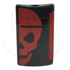 S.T. Dupont Minijet Black & Red Skull Lighter, 010062