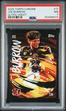 Topps 2025 Chrome Ultra Violet Joe Burrow #UV-17 Bengals PSA 7