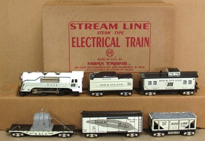 New/Modern Marx 10251 Rock Island White Freight Set O-Gauge NOS #4 *