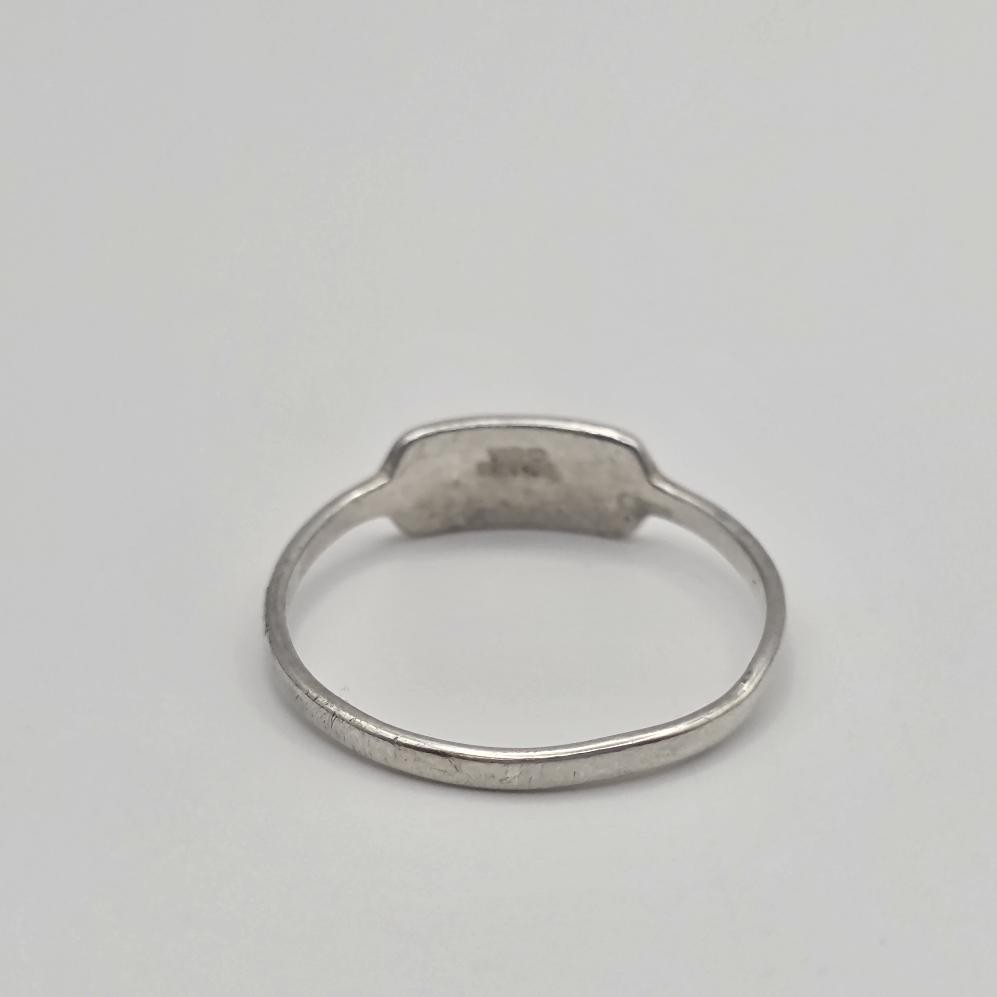 925 Sterling Silver HOPE Cursive Script Signet Ri… - image 7