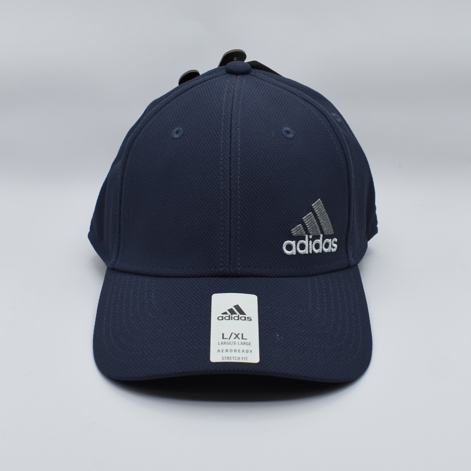 adidas Release 3 Stretch Fit Hat Cap Men's Size L/XL Shadow Navy/Grey GC3405 NWT