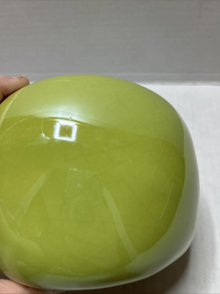 6" CERÁMICA BRILLANTE ASPECTO REAL PINTADO A MANO 3D Verde APPLE,DECORE Foto 3 de 4