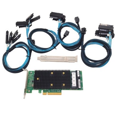   430-16I HBA 12Gbs PCIe 16 Port IT Mode JBOD W/4*SFF8643-8482 SAS Cable *cm