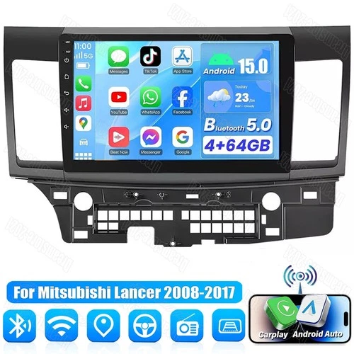 Android 15 CarPlay For Mitsubishi Lancer 2008-2017 Car Stereo Radio GPS Navi BT