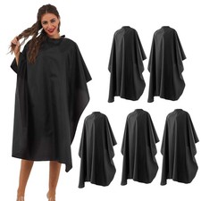 Black Barber Cape, Professional Nylon Waterproof Hair Cutting Kit with Snap C...