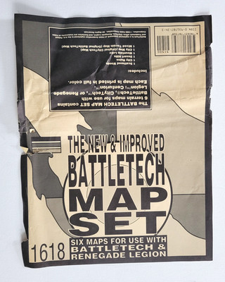 Battletech Map Set: 1618, 6 Terrain Maps for Battletech, Renegade Legion, 1989