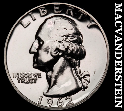 1962 Washington Quarter- Silver- Choice Gem Proof Luster No Reserve #J2910