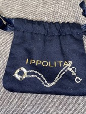IPPOLITA 925 Sterling Silver Wavy Disc  Circle Chain Bracelet 7" Luxury Jewelry 