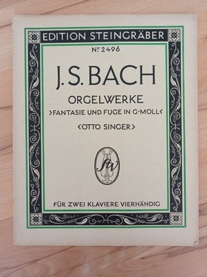 J. S. Bach Orgelwerke Fantasie und Fuge in g-moll für zwei Klavier Vierhändig