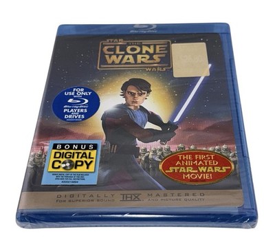 STAR WARS The Clone Wars Blu-ray Disc 2008 (Animated Movie) Rare NEW & SEALED
