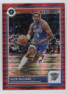 2023-24 Panini NBA Hoops Premium Stock Red Pulsar Prizm Jalen Williams #117 8d2