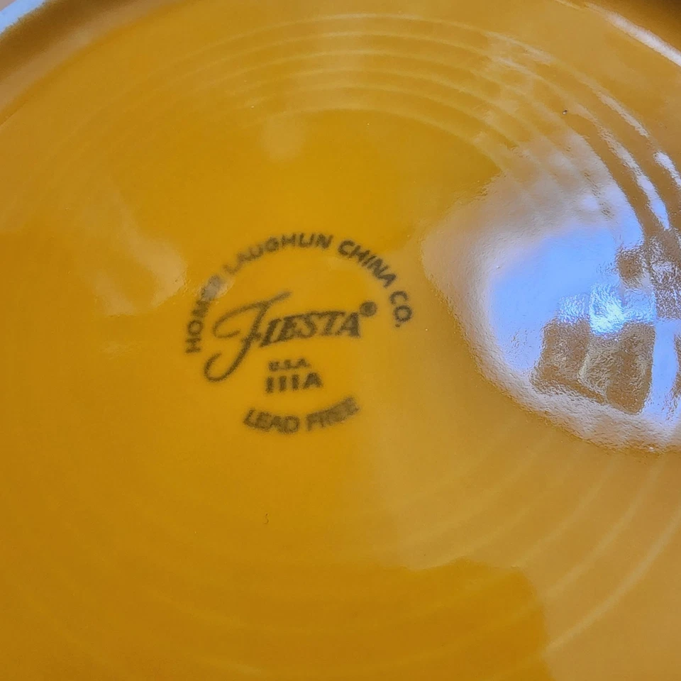 Fiestaware Fiesta Luncheon Plate Retired BUTTERSCOTCH Orange 9" - Image 3 of 4