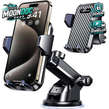 Handyhalterung Auto 4 in 1 Lüftung Saugnapf Kratzschutz für iPhone 17 Samsung