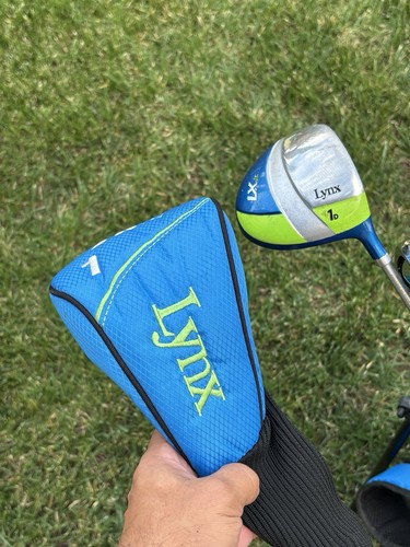 Lynx LX Jr Blue Kids Junior 4 Pc Golf Club Set Youth Right Handed w/ Stand Bag - Picture 20 of 20