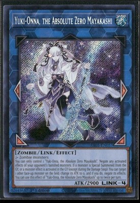 Yuki-Onna, the Absolute Zero Mayakashi (Secret Rare) 1st Edition Secret Rare Rar