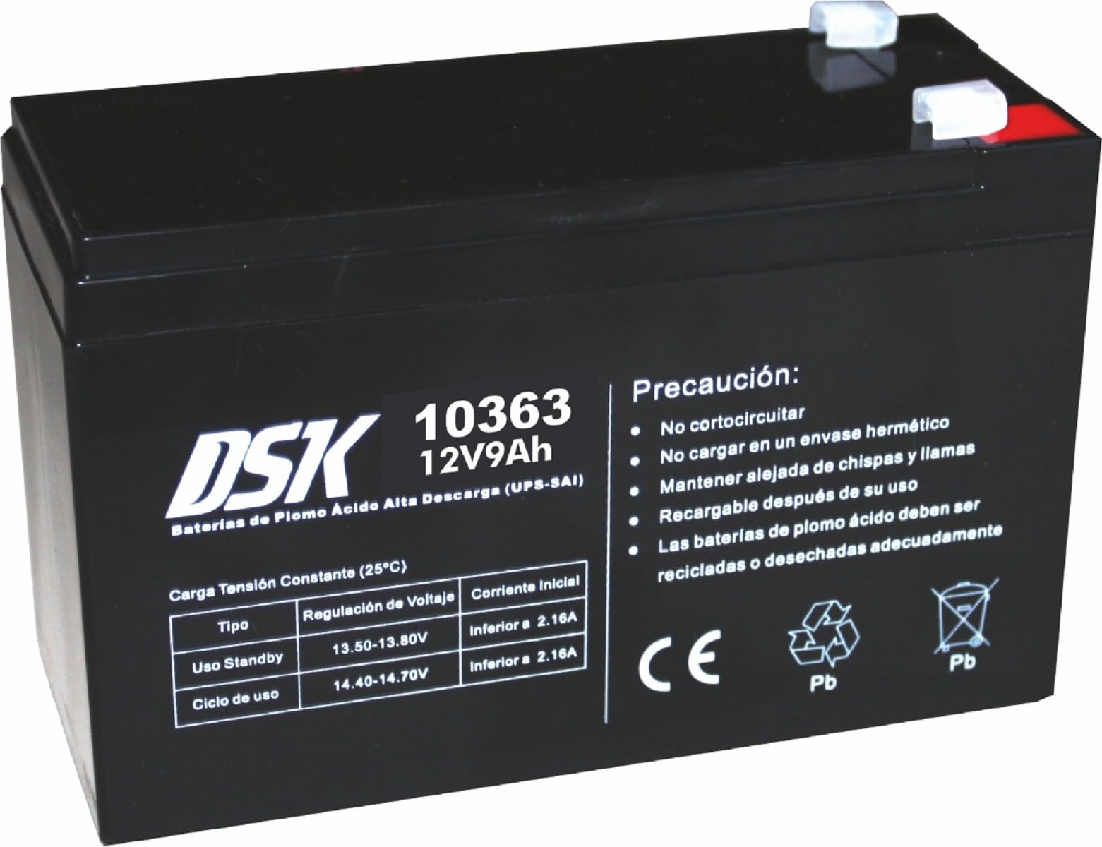 DSK 10363 – Batteria piombo alta scarico 12V 9Ah Batteria ideale per (g2T)