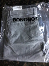 Bonobos Stretch Tech Chinos TailoredFit Heather Grey 30x28 5 Pocket New  V895