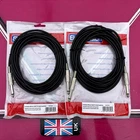 Speaker leads jack to jack  6x meters (pair) two speaker cables 6.35  1/4 inch