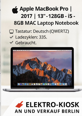    Apple MacBook Pro | 2017 | 13'' | 128GB - i5 - 8GB MAC Laptop Notebook    