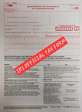 2025 IRS Tax Form 1096 Annual Summary and Transmittal To Send With 1099s to IRS
