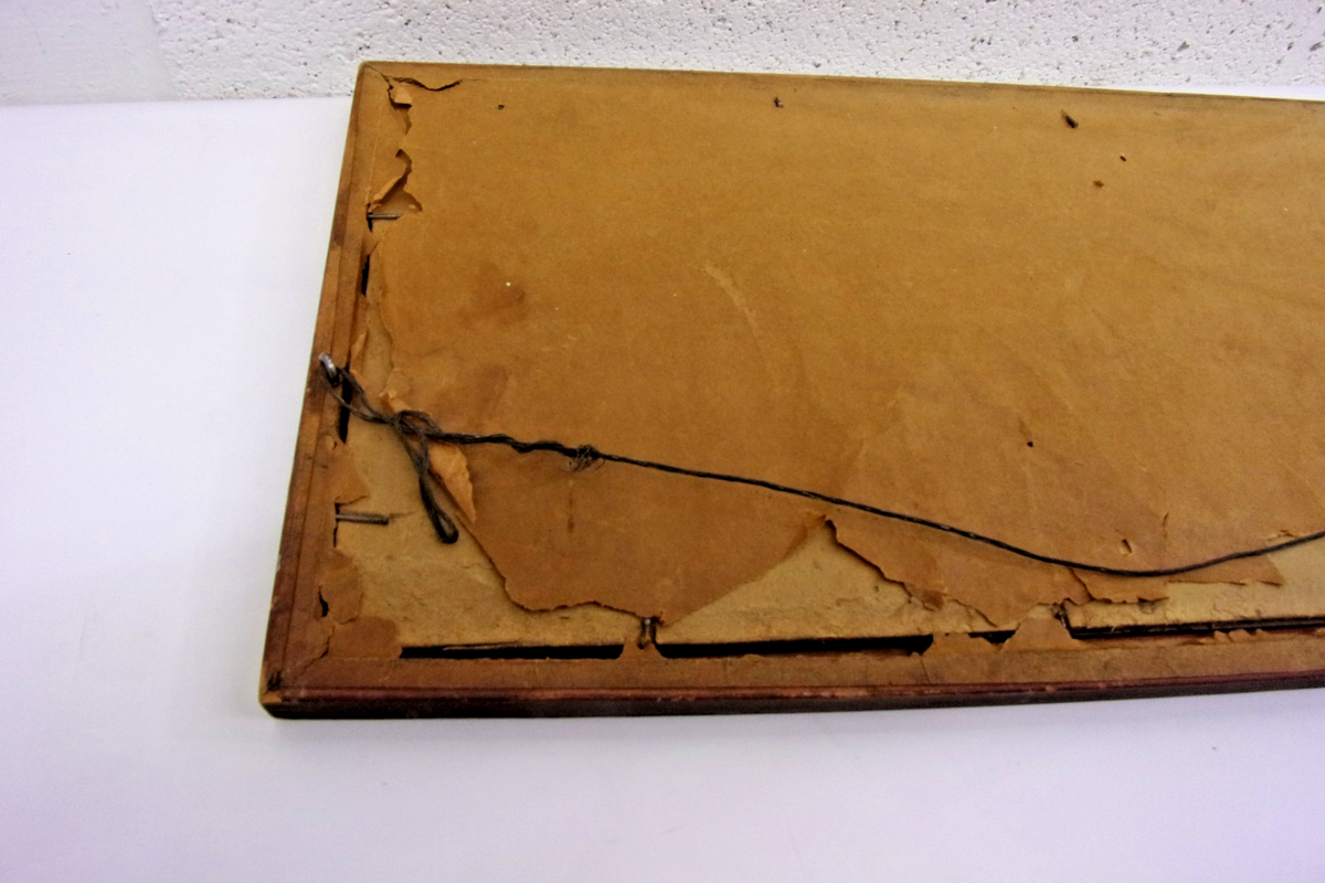 Antique Japanese landscape painting featuring Mount Fuji 1868-1912