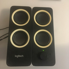 Pair Logitech  Active Speakers for desktop with volume control and headphone out