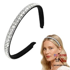 Silver Bling Rhinestone Headband for Women - Sparkly Diamond Headbands