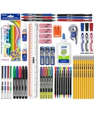 BAZIC Products Products School Kit 66 Pieces, School Supplies Bundle Pack - NEW