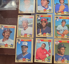 Topps 1987 All-Star Baseball Trading Card Lot of 18 Puckett Ripken Gooden+