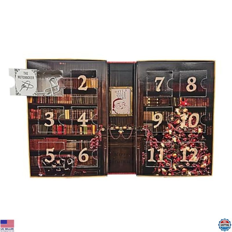 12 Days of Brain Teasers Advent Calendar: Metal Puzzle Set for Teens & Adults