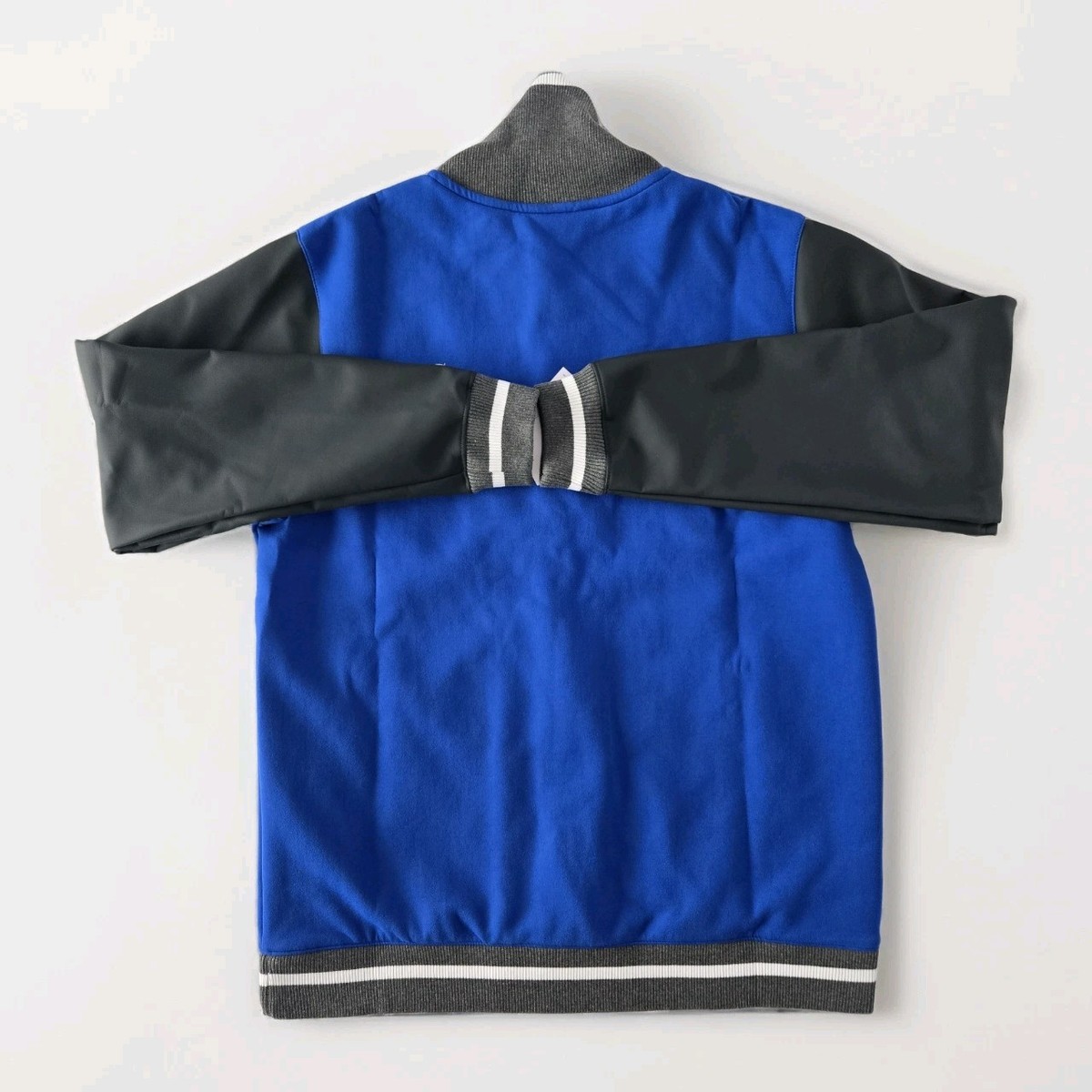 New Nike Varsity Jacket Men's Letterman Bomber Size Large Blue