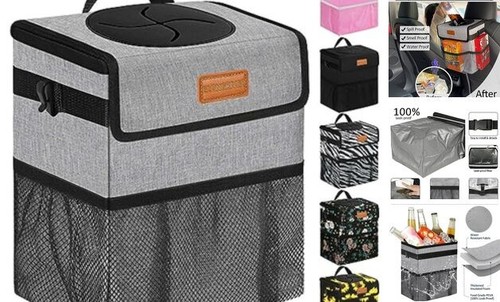 Car Trash Can Bin for Back Seat Leak Proof, Cute Trash Bag Hanging, for SUV
