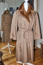 Pelisse femme beige taille 40 L, doublure amovible queues de marmotte