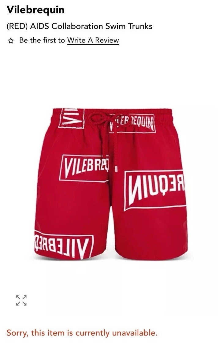 Vilebrequin Logo RED Moorea Logo Men’s Swimming Trunks Shorts XL **SOLD OUT* AOP