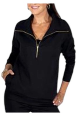 Joy Performance Women's Buttersoft Jacket Half Zip Top Black