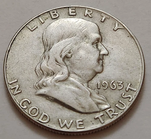 1963 D Benjamin Franklin Half Dollar 50c 90% Silver                  X20