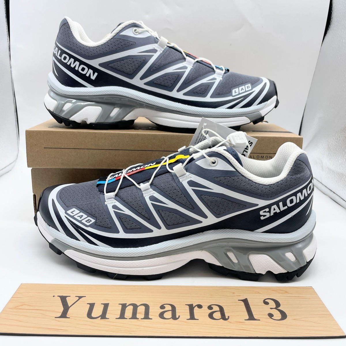 Salomon S-Lab XT-6 Soft Ground Grey Blue Trail Running Shoes 477386 Mens 11.5 Salomon XT-6 Grisaille Blue Nights Quarry L47864000 Men main image 3