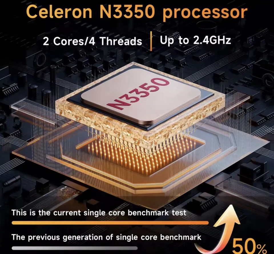 14 Inch Laptop Intel Celeron N3350 6GB RAM 64GB+128GB SSD 1366X768 Display Windo - Image 4 of 4