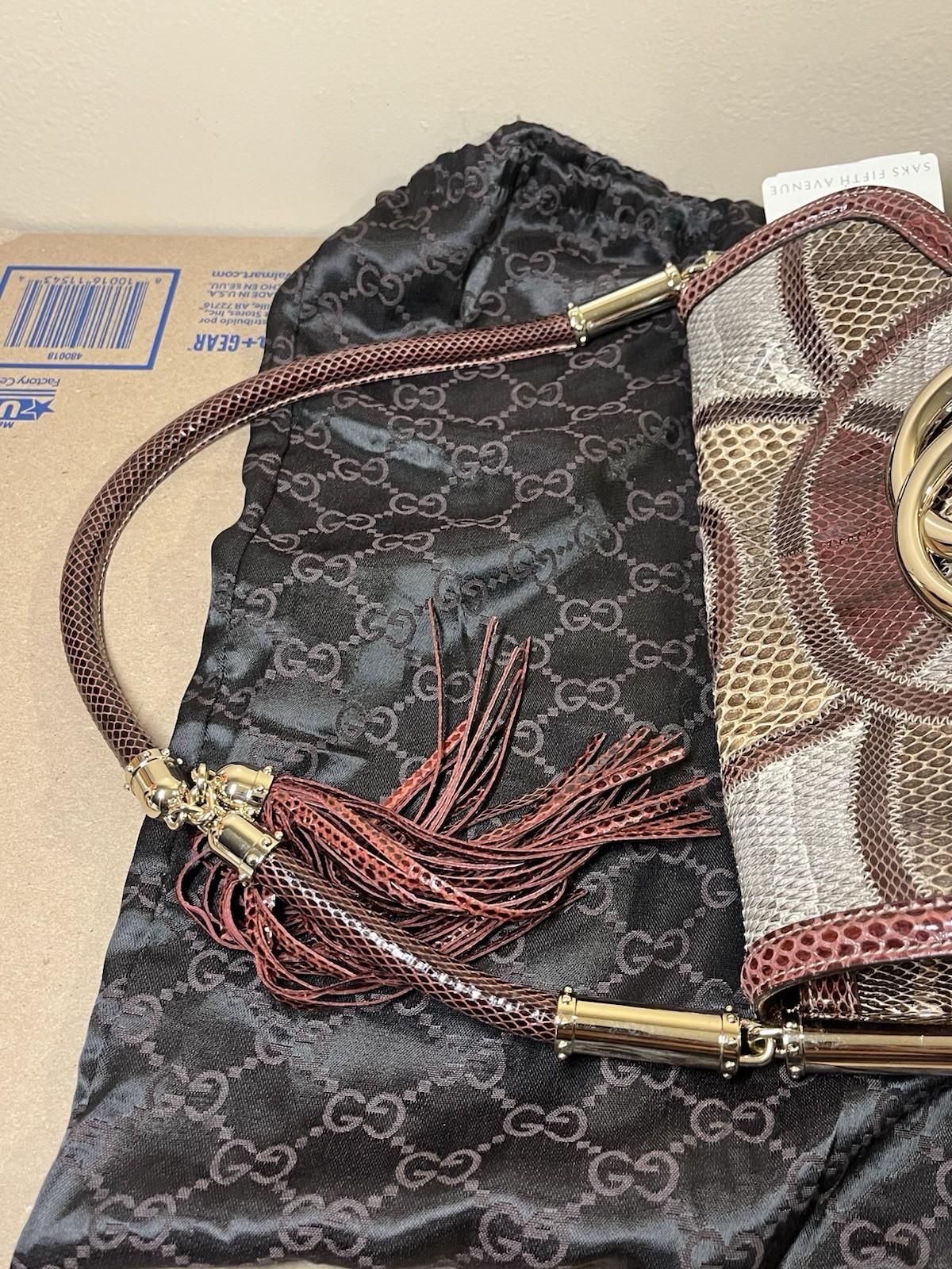 Authentic Gucci Interlocking G Britt  Python Bag … - image 3