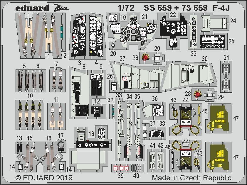 Eduard Accessories SS659 1:72 - F-4J for Academy - New