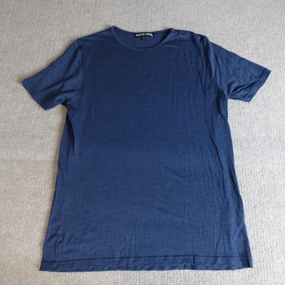 Move On Norway Shirt Small Blue Solid Merino Wool