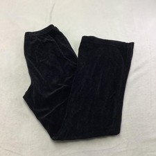 Hanna Andersson Sweatpants Girls 12 Black Velour Pull On Lounge Pants Cozy