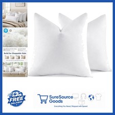 26x26 Euro Pillow Inserts Set of 2 Decorative Feather Down Throw Pillows