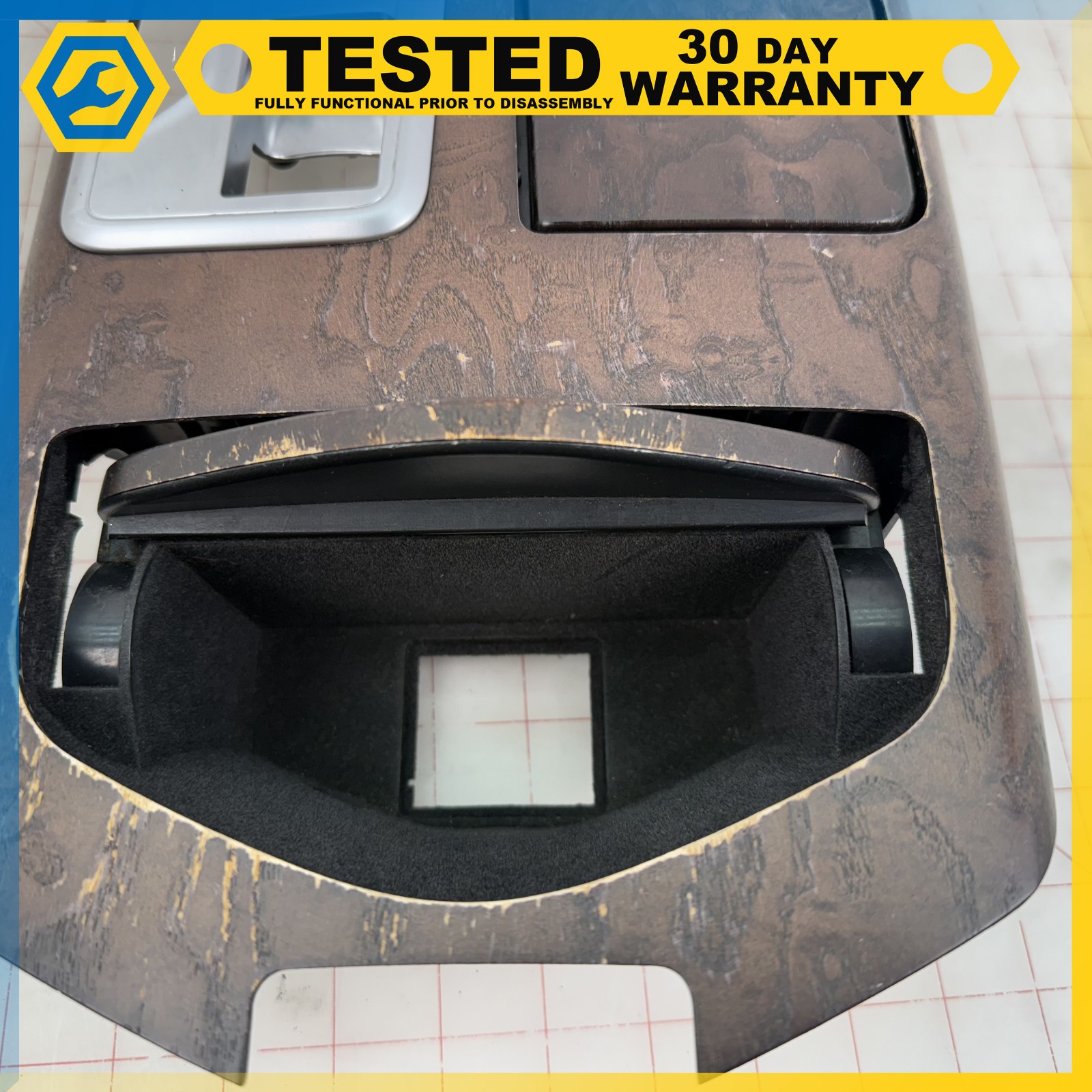 14-16 MASERATI GHIBLI WOOD CENTER CONSOLE TRIM COVER PANEL OEM