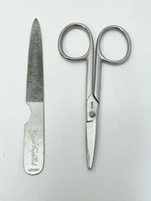 Vintage Special Triple Cut Germany Nail File And Scissors German Manicure Kit