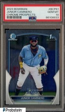 2023 Bowman Chrome Prospects Junior Caminero RC Rookie PSA 10 GEM MINT