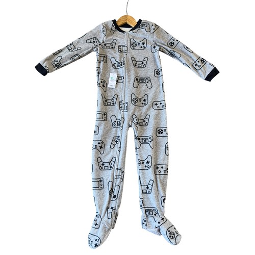 Carter’s Fleece Jumpsuit Pajama Sleeper Boys 6 Video Game Controller - Picture 1 of 12