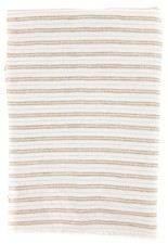 Luigi Borrelli Brown Striped Long Scarf - 76" x 27" - LBSS12123 
