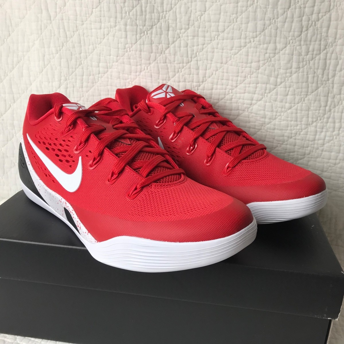 Nike Kobe IX Elite Low EM Protro Shoes Men's SZ 9.5 University Red